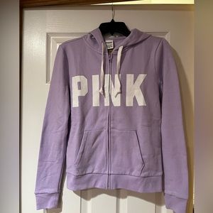 PINK Zip Up Hoodie Purple Sz XS